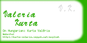valeria kurta business card